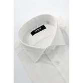 Baldinini Trend White Cotton Men Shirt